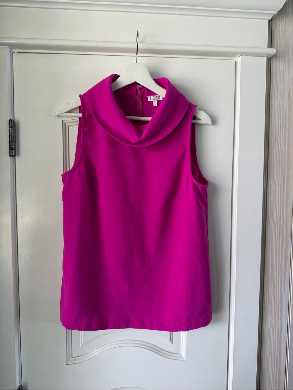 TCEC Fuchsia Sleeveless Cowl Neck Top